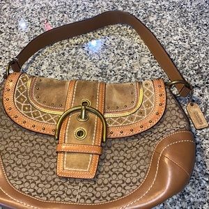 Brown coach purse